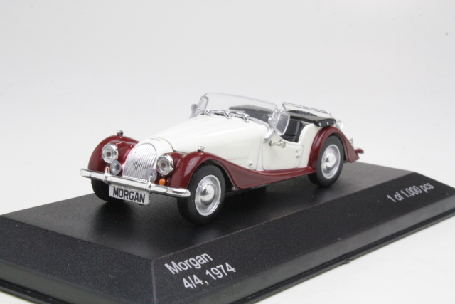 Morgan 4/4 1974, beige/tummanpunainen