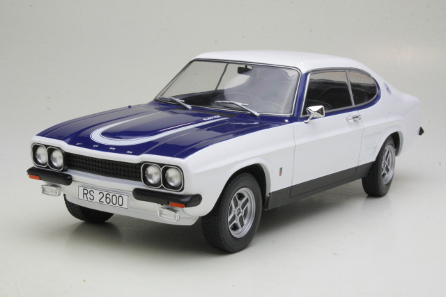 Ford Capri Mk1 RS2600 1973, white/blue
