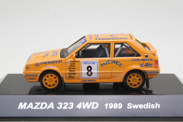 Mazda 323, Sweden 1989, M.Sundstrom, no.8 - Sulje napsauttamalla kuva