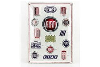 Fiat Logo Evolution - 3D Metallikyltti - Sulje napsauttamalla kuva