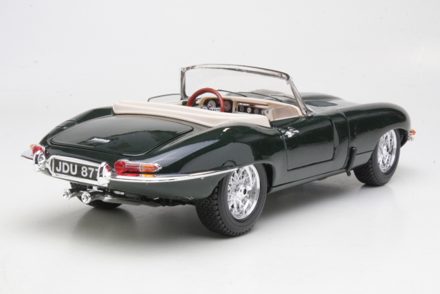 Jaguar E-Type Cabrio 1961, tummanvihreä