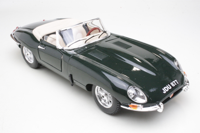 Jaguar E-Type Cabrio 1961, tummanvihreä