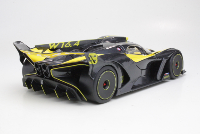Bugatti Bolide W16 8.0 Four-Turbo 1850hp 2020, keltainen/musta