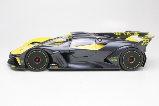 Bugatti Bolide W16 8.0 Four-Turbo 1850hp 2020, keltainen/musta