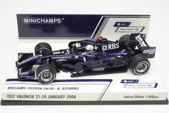 Williams FW30, Test Valencia 2008, N.Rosberg, no.7