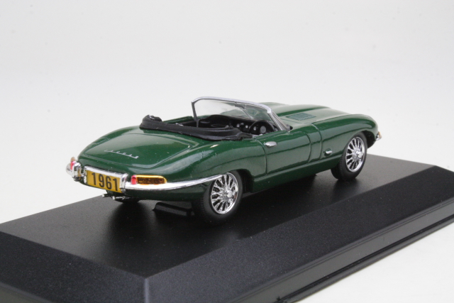 Jaguar E-Type Cabriolet, tummanvihreä - Sulje napsauttamalla kuva