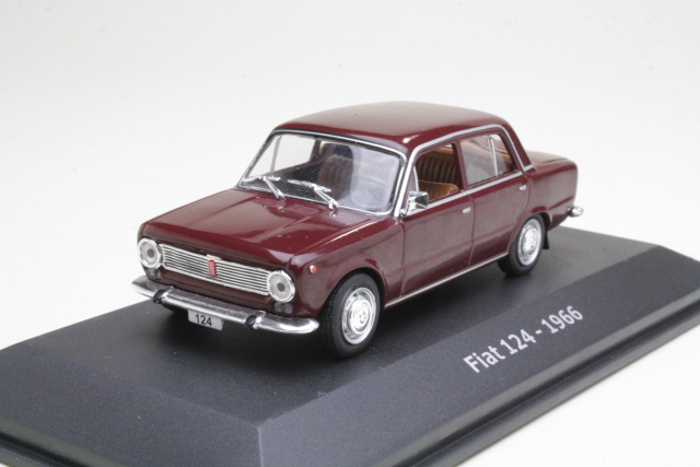 Fiat 124 1966, tummanpunainen