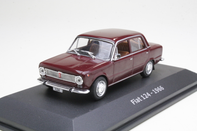 Fiat 124 1966, dark red