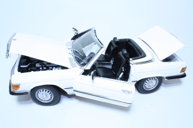 Mercedes 350SL Convertible 1977, valkoinen