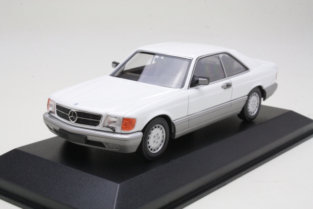 Mercedes 560 SEC (C126) 1986, valkoinen - Sulje napsauttamalla kuva