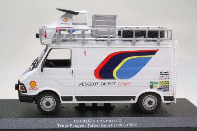 Citroen C35 Phase 2 "Peugeot Rally Assistance 1985" - Sulje napsauttamalla kuva