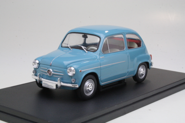 Fiat 600 1960, sininen - Sulje napsauttamalla kuva