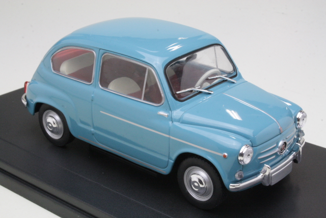 Fiat 600 1960, sininen - Sulje napsauttamalla kuva