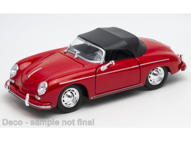 Porsche 356A Spider 1959 Closed Roof, red - Click Image to Close