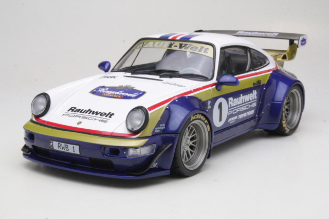 Porsche 964 RWB "Rauhwelt" 2022 #1, valkoinen/sininen