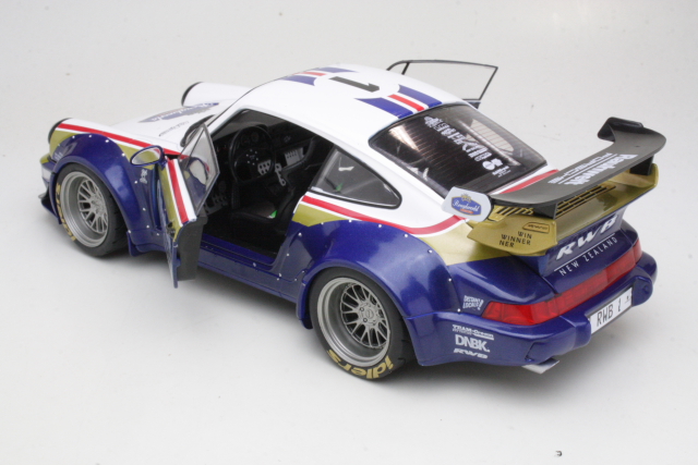 Porsche 964 RWB "Rauhwelt" 2022 #1, valkoinen/sininen
