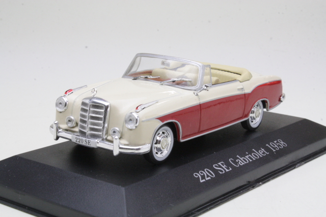 Mercedes 220 SE Cabriolet 1958, beige/red