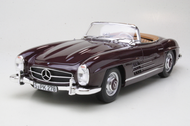 Mercedes 300SL Roadster 1957, tummanpunainen