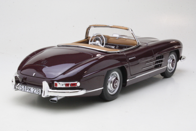 Mercedes 300SL Roadster 1957, tummanpunainen