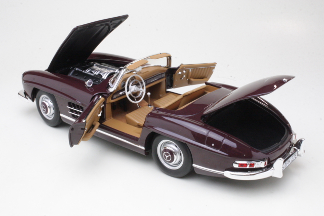 Mercedes 300SL Roadster 1957, tummanpunainen