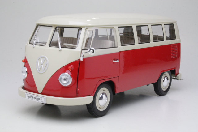 VW T1 Bus 1963, punainen/valkoinen