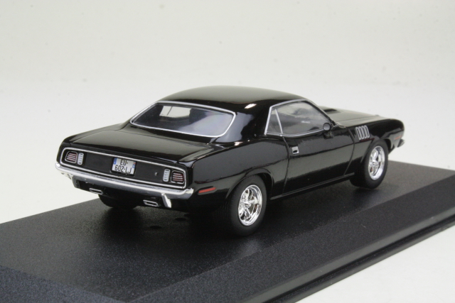 Plymouth Cuda Coupe 1971, musta "John Wick 2023"