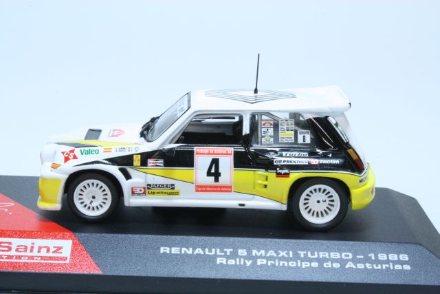 Renault 5 Maxi Turbo, Principe de Asturias 1986, C.Sainz, no.4 - Sulje napsauttamalla kuva