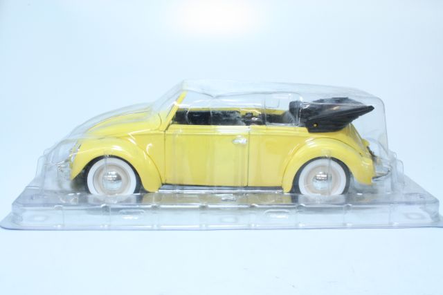 VW Kupla Cabriolet, keltainen - Sulje napsauttamalla kuva