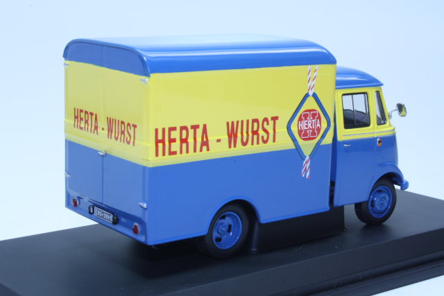 Mercedes L319 "Herta Wurst", sininen/keltainen - Sulje napsauttamalla kuva