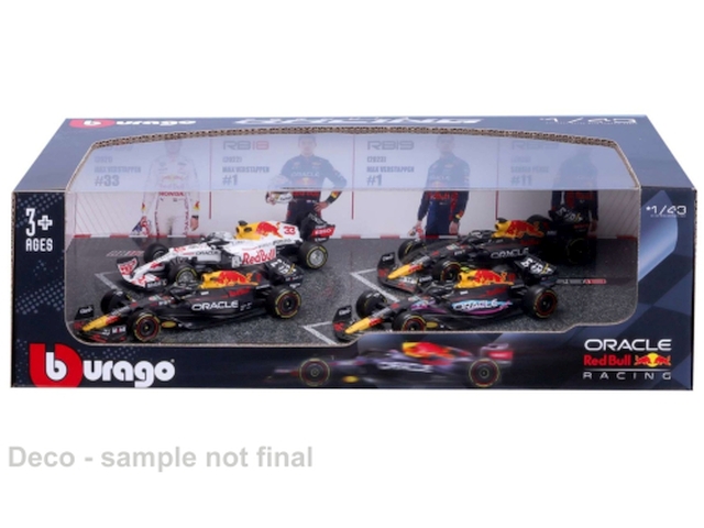 Red Bull 4 car set: 2 x RB19, RB18 & RB16B