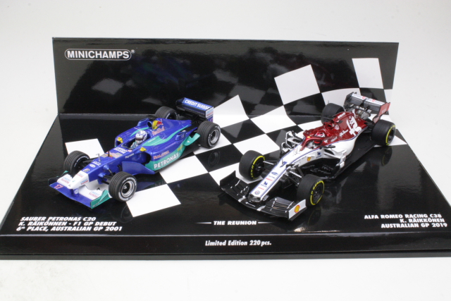 2-car set, Sauber C20 2001 / Alfa Romeo C38 2019, K.Raikkonen - Sulje napsauttamalla kuva