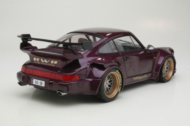 Porsche 911 (964) RWB Hekigioku 2022, tummanpunainen