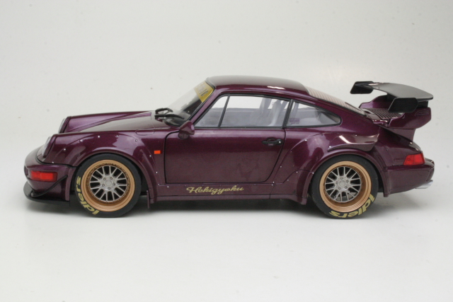 Porsche 911 (964) RWB Hekigioku 2022, tummanpunainen - Sulje napsauttamalla kuva