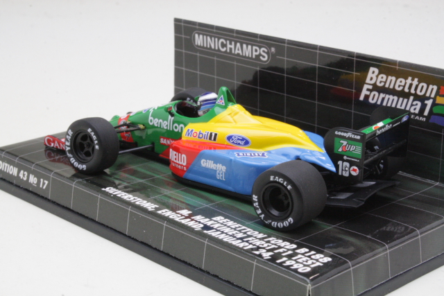 Benetton B188, First F1 Test Silverstone 1990, M.Häkkinen, no.19