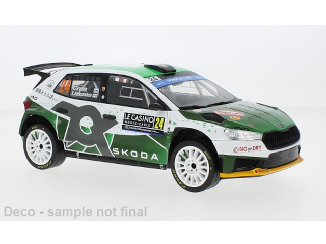Skoda Fabia Rally2, Monte Carlo 2023, N.Gryazin, no.24