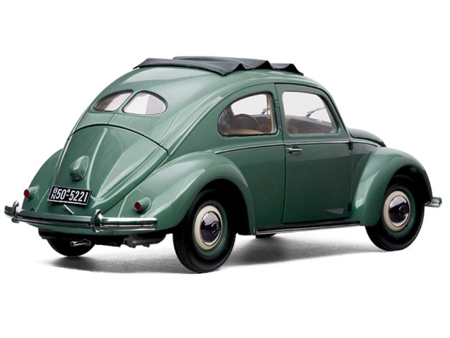 VW Kupla Saloon Opening Roof 1950, vaaleanvihreä