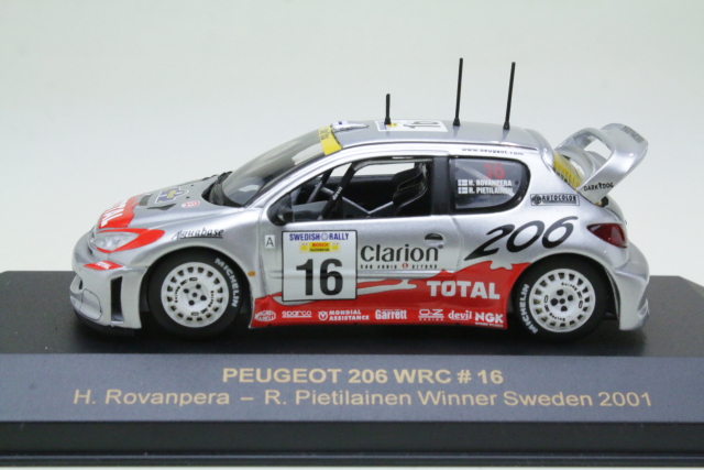 Peugeot 206 WRC, Sweden 2001, H.Rovanperä, no.16