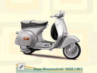 Vespa Messerschmitt 150GS 1961, hopea - Sulje napsauttamalla kuva