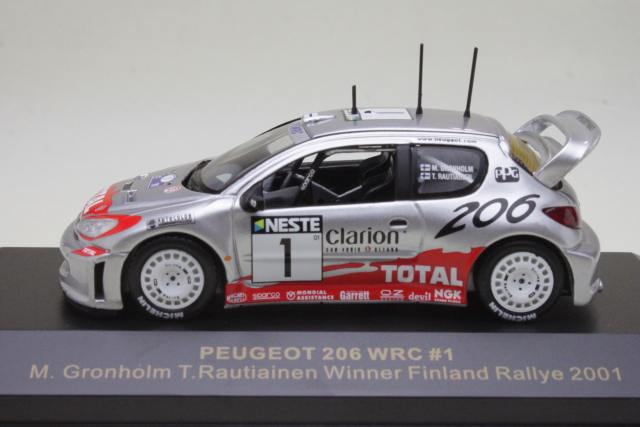 Peugeot 206 WRC, Finland 2001, M.Grönholm, no.1