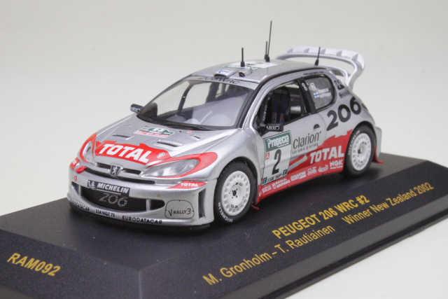 Peugeot 206 WRC, New Zealand 2002, M.Grönholm, no.2