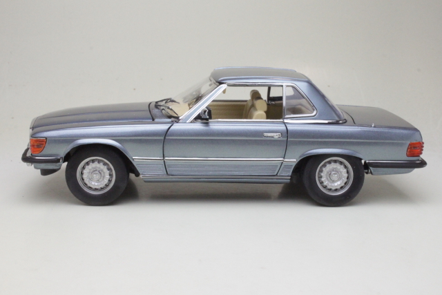 Mercedes 350 SL Hard Top 1977, light blue