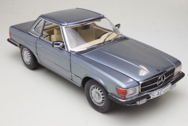 Mercedes 350 SL Hard Top 1977, light blue