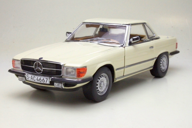 Mercedes 350 SL Hard Top 1977, valkoinen