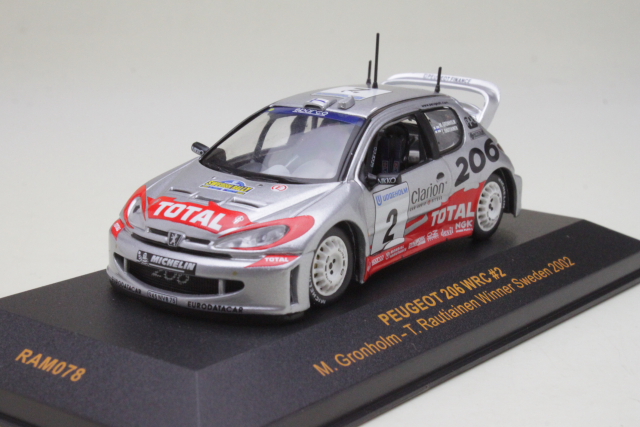 Peugeot 206 WRC, Sweden 2002, M.Grönholm, no.2