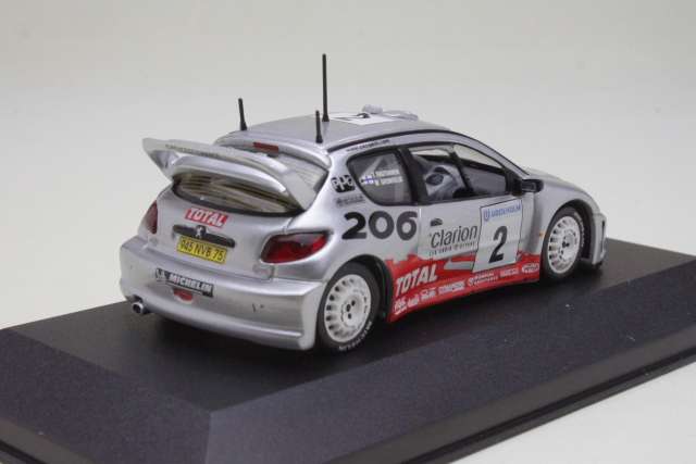 Peugeot 206 WRC, Sweden 2002, M.Grönholm, no.2