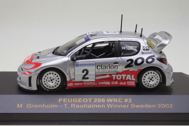 Peugeot 206 WRC, Sweden 2002, M.Grönholm, no.2