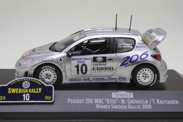 Peugeot 206 WRC, Sweden 2000, M.Grönholm, no.10