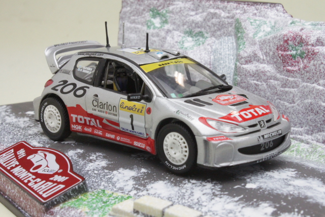 Peugeot 206 WRC, Monte Carlo 2001, M.Grönholm, no.1
