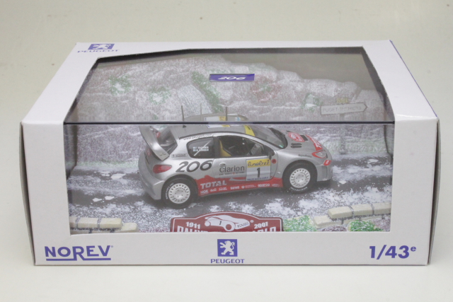 Peugeot 206 WRC, Monte Carlo 2001, M.Grönholm, no.1