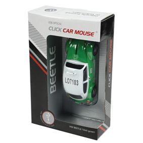 VW Beetle taxi. Wired optical mouse